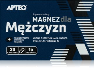 Apteo Magnez dla mężczyzn kapsułki do wsparcia metabolizmu energetycznego 30 caps.