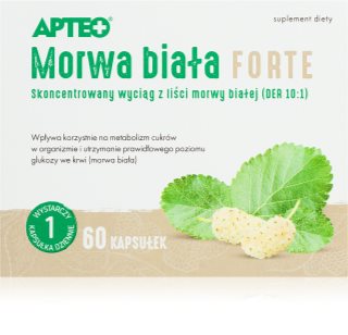 Apteo Morwa Forte kapsułki do utrzymania prawidłowego stężenia cukru we krwi 60 caps.