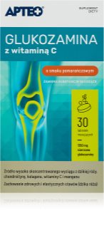 Apteo Glukozamina z witaminą C tabletki musujące do wspomagania prawidłowej kondycji stawów smak Orange 30 tabletek