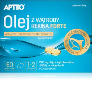 Apteo Olej z wątroby rekina Forte kapsułki na wsparcie układu odpornościowego 60 caps.