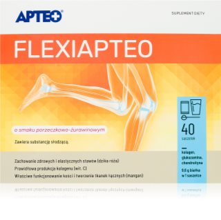 Apteo FlexiAPTEO o smaku porzeczkowo-żurawinowym saszetki do wspomagania prawidłowej kondycji stawów smak Currant and cranberry 40 szt.