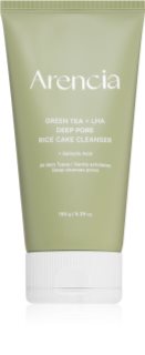 Arencia Green Tea + LHA Deep Pore Rice Cake Cleanser giliai valantis gelis regeneruojamojo poveikio 150 g