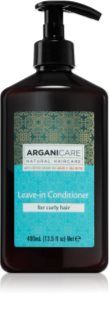 Arganicare Argan Oil & Shea Butter Leave-In Conditioner hiuksiin jätettävä hoitoaine kiharille hiuksille 400 ml
