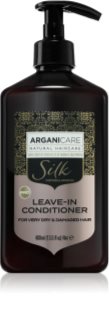 Arganicare Silk Protein Leave-In Conditioner hiuksiin jätettävä hoitoaine erittäin kuiville ja vaurioituneille hiuksille 400 ml