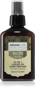 Arganicare Ricin 10 In 1 Leave-In Hair Repair hiustenhoito 10in1 ravitsemaan ja tuomaan kiiltoa 150 ml
