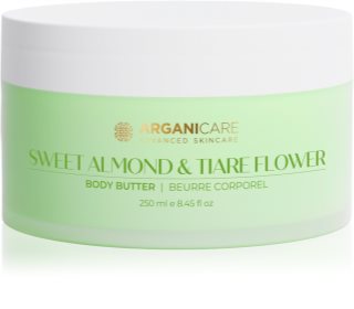Arganicare Body Butter Almond & Tiare Flower telové maslo s bambuckým maslom 250 ml
