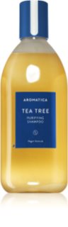 Aromatica Tea Tree Balancing champô de limpeza profunda para couro cabeludo oleoso 400 ml