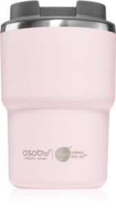 Asobu Coffee Express taza térmica con capa cerámica de acero inoxidable color Pink 360 ml