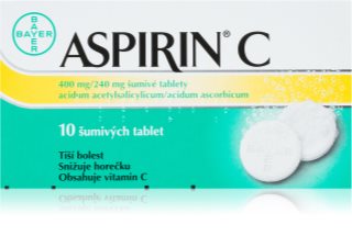 Aspirin Aspirin C 400 mg/240 mg šumivé tablety ke snížení horečky a tlumení bolesti 10 tbl