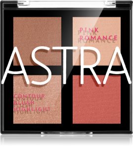 Astra Make-up Romance Palette Púderes highlight és kontúr paletta az arcra árnyalat 02 Pink Romance 8 g