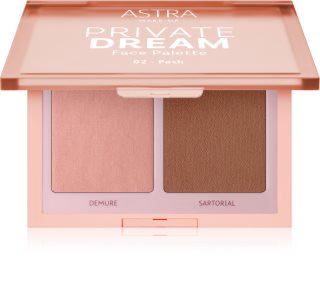 Astra Make-up Private Dream Palette Blush and Bronzer bronzeador e blush tom 02 posh 7 g