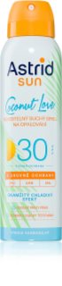 Astrid Sun Coconut Love neviditelný sprej na opalování SPF 30 s vysokou UV ochranou 150 ml