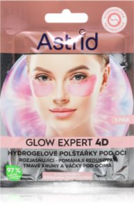Astrid Glow Expert maska za oči proti gubam, oteklinam in temnim kolobarjem 2 kos