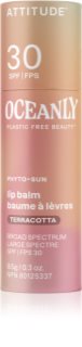 Attitude Oceanly Plastic Free Beauty tónující balzám na rty SPF 30