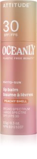 Attitude Oceanly Plastic Free Beauty balzam za ustnice za toniranje SPF 30