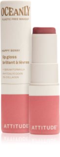 Attitude Oceanly Plastic Free Makeup gloss com efeito hidratante tom Happy Berry 3.4 g