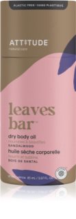 Attitude Leaves Bar Dry Body Oil solid body oil Sandalwood 85 g