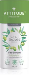 Attitude Super Leaves Olive Leaves festes Deo ohne Aluminiumsalze 85 g