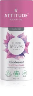 Attitude Super Leaves White Tea Leaves tuhý deodorant bez obsahu hliníkových solí 85 g