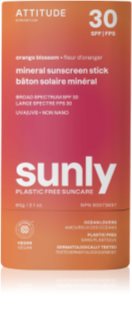 Attitude Sunly Orange Blossom Mineraal Zonnebrandcrème in Stick SPF 30 60 g