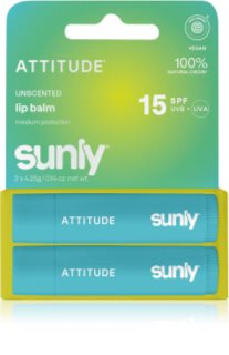Attitude Sunly Lip Balm balsam do ust nieperfumowany 2x4.25 g