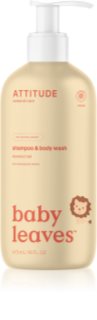 Attitude Baby Leaves Pear Nectar sprchový gel a šampon 2 v 1 pro děti 473 ml