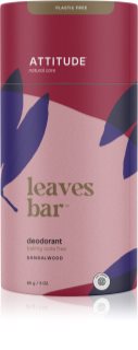 Attitude Leaves Bar Sandalwood desodorante en barra sin sales de aluminio 85 g