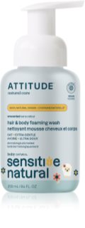 Attitude Sensitive Natural Baby Oatmeal champú y gel de baño 2 en 1 para pieles sensibles para niños 473 ml