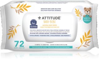 Attitude Baby-Bébé vochtige doekjes voor kinderen voor Zeer Droge Gevoelige en Atopische Huid 72 st