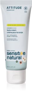 Attitude Sensitive Natural Baby Oatmeal hydratačný a ukľudňujúci krém pre citlivú pokožku pre deti 200 ml