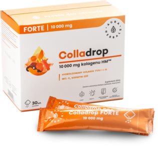 Aura Herbals Colladrop Forte 10 000 mg kolagen morski na piękne włosy, skórę i paznokcie 30 szt.