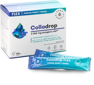Aura Herbals Colladrop Flex 5000 mg kolagen morski na piękne włosy, skórę i paznokcie 30 szt.
