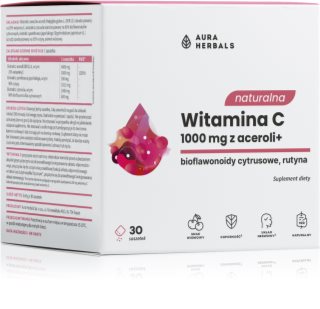 Aura Herbals Witamina C 1000 mg witamina C smak Cherry 30 szt.