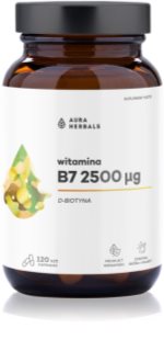 Aura Herbals Witamina B7 2500 µg D-Biotyna kapsułki na piękne włosy i skórę 120 caps.