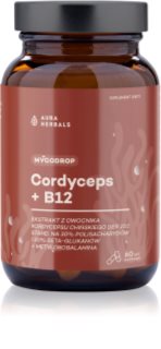 Aura Herbals Mycodrops Cordyceps + B12 kapsułki dla poprawy koncentracji i pamięci 60 caps.