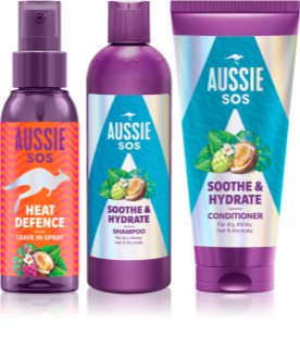 Aussie SOS Sooth & Hydrate intenzív hidratáló szett hajra