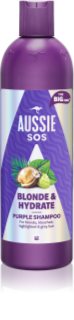Aussie SOS Blonde & Hydrate violetti sävyttävä shampoo vaaleille hiuksille