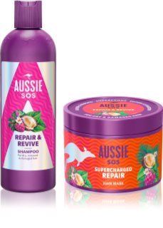 Aussie SOS Repair, Revive & Repeat Geschenkset für strapaziertes Haar und Kopfhaut