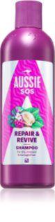 Aussie SOS Repair & Revive shampoing nourrissant pour cheveux et cuir chevelu fatigués 300 ml