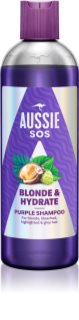 Aussie SOS Blonde & Hydrate fioletowy szampon tonujący do włosów blond