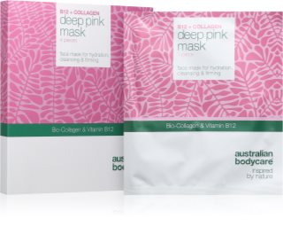 Australian Bodycare B12 + Collagen uppsättning med sheetmasker
