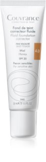 Avène Couvrance Fluid Foundation Corrector tekutý krycí makeup SPF 20 odtieň 4.0 Honey 30 ml