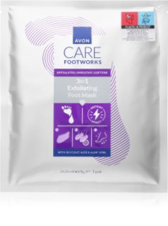 Avon Care Footworks Máscara de regeneração para pés e unhas 3 em 1 2x20 ml