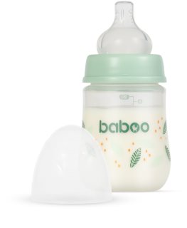 Baboo Anti-colic Feeding Bottle biberon anticolici pentru nou-nascuti si copii Peachy Keen, 0 m+ 180 ml