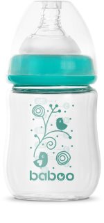 Baboo Anti-colic Glass Feeding Bottle Wide Neck butelka do karmienia 0m+ 150 ml