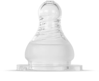 Baboo Liquid Silicone Teat Fast Flow savička na láhev Narrow Neck 6m+ 2 ks