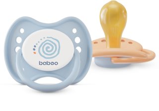 Baboo Soothers Round Latex with Case dummy Blue Haze 6-12 m 2 pc