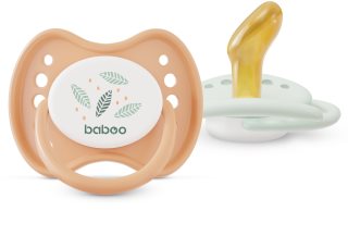 Baboo Soothers Orthodontic Latex with Case dudlík Peachy Keen 0-6 m 2 ks