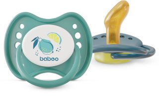 Baboo Soothers Orthodontic Latex with Case dudlík Lagoon Fiesta 6-12 m 2 ks