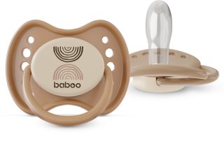 Baboo Soothers Silicone Symmetrical with Case dummy Au Naturale 0-6 m 2 pc